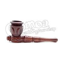 Wooden pipe with tulip pattern 10 cm